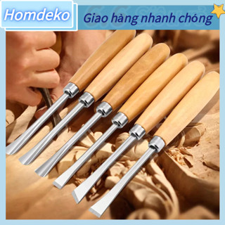 [Hàng Sẵn] bộ đục gỗ dao điêu khắc gỗ 6 món mini lưỡi thép hợp kim Homdeko J.