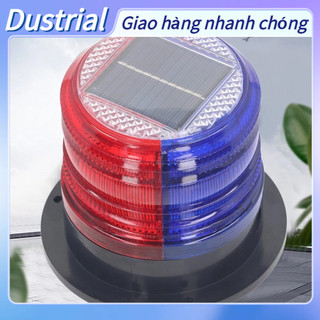 Dustrial Đèn LED nhấp nháy Đế từ chạy bằng năng lượng mặt trời Ánh sáng xanh đỏ trên sân thượng để cảnh báo khẩn cấp