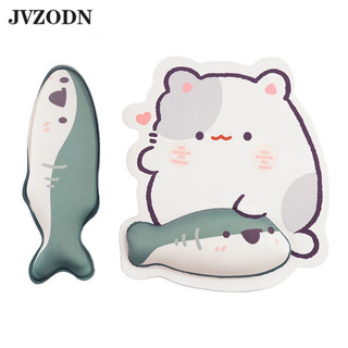 JVZODN 3D Hoạt Hình Miếng Lót Chuột Có Cổ Tay Còn Lại Miếng Lót Silicon Chống Trượt Cho PC Laptop Máy Tính Bảng