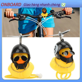 OnBoard Chuông Xe Đạp Vịt Nhỏ Màu Vàng Có Đèn Cao Su Đồ Trang Trí Hàng Quà Tặng