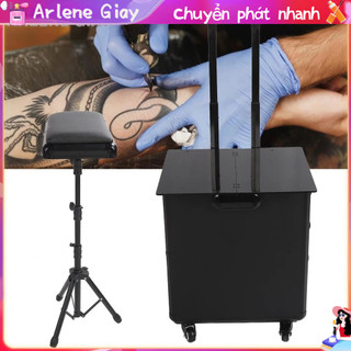 Arlene Giay 3 Trong 1 Cán Trang Điểm Tàu Ốp Lưng Hợp Kim Nhôm Dung Lượng Cao Tay Cầm Có Thể Điều Chỉnh Đựng Mỹ Phẩm Rương Dụng Cụ Dành Cho Nghệ Sĩ Nhà Tạo Mẫu