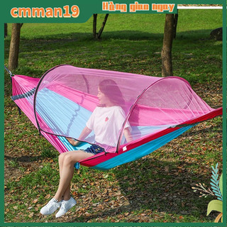 Võng cắm trại dã ngoại có màn chống muỗi, Võng dã ngoại du lịch gấp gọn siêu nhẹ GoWildCamping