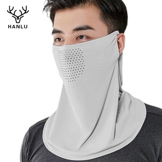 Mặt nạ chống nắng nam HANLU thoải mái, thoáng khí, lụa băng, vải khô nhanh, bảo vệ mặt