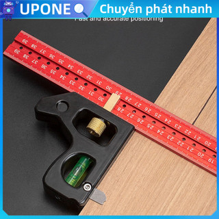 Thước đo góc phải đa năng có thể điều chỉnh hợp kim nhôm chính xác 90 kết 45 độ để đo