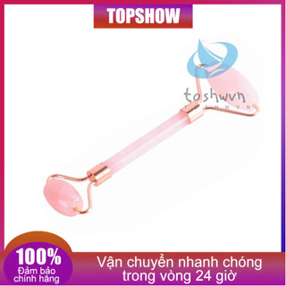 Cây lăn mát xa mặt bằng đá thạch anh tự nhiên giảm nếp nhăn bọng mắt