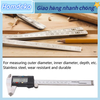 Thước đo điện tử LCD màn hình kỹ thuật số Thước đo điện tử bằng thép không gỉ có pin 0 ‐ 150mm