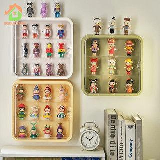 Treo tường pop mart hộp mù hiển thị giá đỡ hình tủ trưng bày búp bê chống bụi