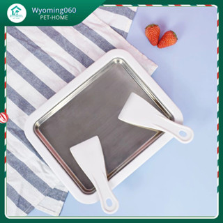 Máy làm sữa chua chiên mùa hè mini máy làm đá chiên nhỏ máy làm kem khay inox chiên【wyoming060】