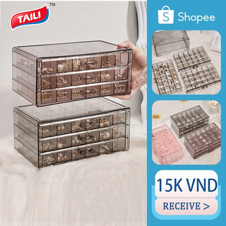 Hộp Đựng Trang Sức Nhiều Tầng Trong Suốt Kích Thước Lớn Taili 2023