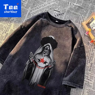Giặt Cotton 100% Cotton Áo Thun Nam In Hình Tay Ngắn Top Nam Nữ Cùng Phong Cách Kích Thước Lớn