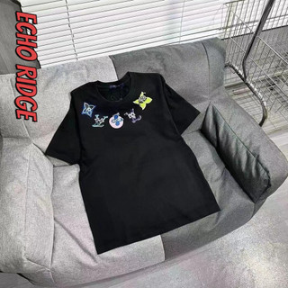 Áo thun nam ngắn tay hợp thời trang và thời trang in hình dáng ôm vừa vặn cotton nguyên chất