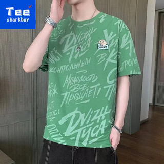 M-5xl In Hình Áo Thun Ngắn Tay Nam 2024 Phong Cách Mới Mùa Hè Cổ Tròn Top Size Lớn