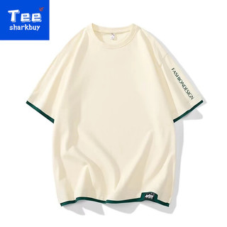 M-5xl Màu Trơn Khâu Áo Thun Ngắn Tay Nam Mùa Hè Phong Cách Mới Thường Ngày Hàng Đầu Kích Thước Lớn