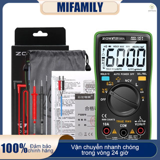 Đồng hồ vạn năng kỹ thuật số Màn hình đèn nền LCD Đồng hồ vạn năng cầm tay Chuyên nghiệp 6000 đếm True RMS Điện áp hiện tại Điện dung Điện trở Điện cảm Tần số Chu kỳ nhiệm vụ Máy kiểm tra Diode T