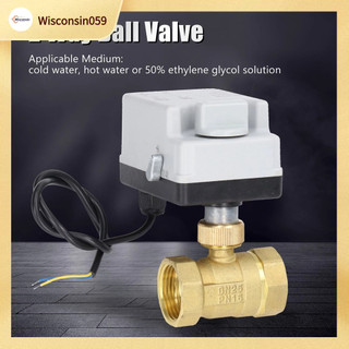 Van bi động cơ 2 dây chiều thường kín dn25 bằng đồng thau abs dc 12v ‑ 24v phụ kiện