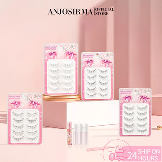 Anjosirma mi giả mi gân trong mềm mỏng siêu nhẹ cong tự nhiên