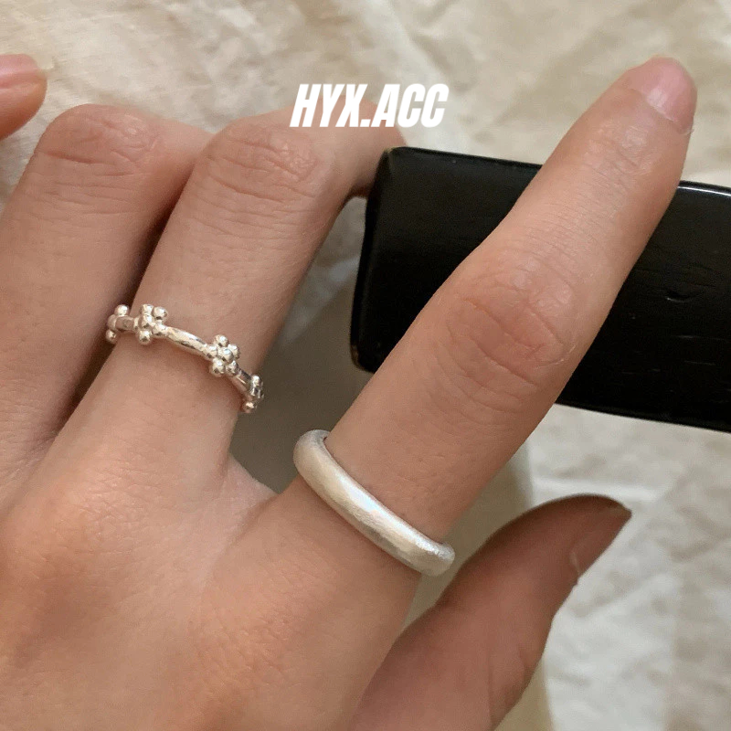 Nhẫn Nữ Hàn Quốc Tối Giản Nhẫn Mờ Chỉ Số Nhẫn