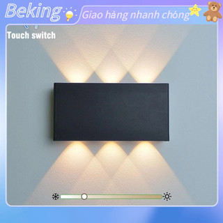 Beking Đèn tường hoạt động bằng pin, 4 hạt đèn LED USB có thể sạc lại Đèn LED điều khiển cảm ứng Đèn tường không dây cho đầu giường
