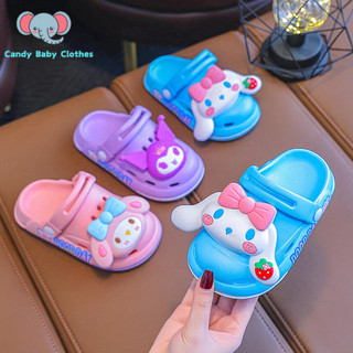  Sanrio Trẻ Em Lỗ Giày Quế Chó Bé Vườn Giày Kuromi Dép Trẻ Em Dép Mùa Hè Bé Gái Giày Sandal 
