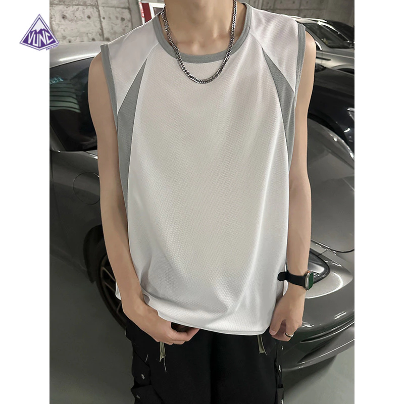 Áo vest nam VUNC màu tương phản Mỹ áo ghi lê thể thao khô nhanh thoáng khí