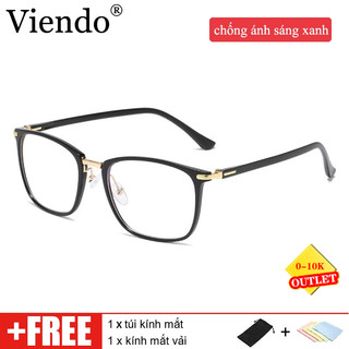 [OUTLET]VIENDO Gọng Kính Vuông Nam Nữ Mắt  Chống Ánh Sáng Xanh Tia UV Thời Trang