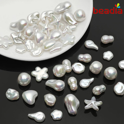 2 Chiếc ABS Ngọc Trai Hình Đặc Biệt Tự Làm Sao Biển / Trái Tim / Ngôi Sao Năm Cánh Hạt Trang Sức Phụ Kiện DIY Sáng Tạo Handmade