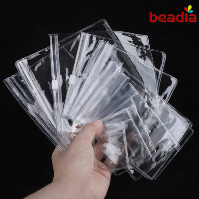 10 Miếng Trong Suốt Nhỏ Ziplock Túi Nhựa Trang Sức Quà Tặng Bông Tai Có Thể Đóng Lại Túi Bảo Quản Bao Bì Túi PVC Trong Suốt