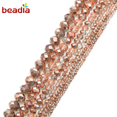 Beadia Mặt Dây Chuyền Bằng Đồng Hình Bánh Xe Pha Lê Thủy Tinh Có Lỗ Dùng Làm Trang Sức