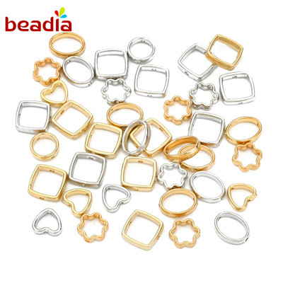 Bộ 50 hạt nhựa BEADIA hai lỗ dùng để làm trang sức diy
