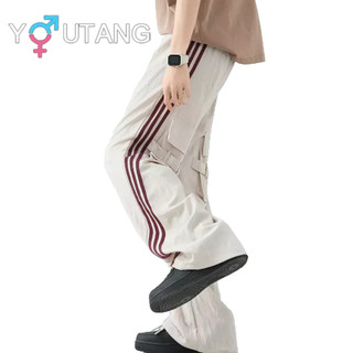 Youtang Quần thể thao ba thanh mùa hè Quần mỏng sọc đường phố cao cấp Mỹ