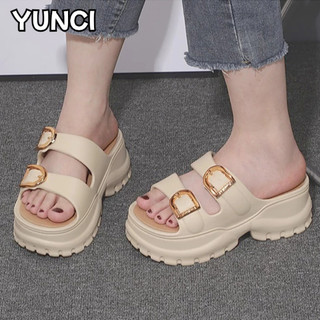 YUNCI  dép cross sục nữ 2024 HOTSALE Giày slip-on Phong cách thể thao Đệm êm Đế linh hoạt Đế chống trơn trượt Phóng khoáng FDL2451MEL 21Z240525