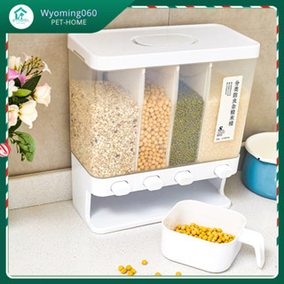 Thùng chứa ngũ cốc thùng chứa gạo ngăn thùng gạo nhà bếp hộ gia đình【wyoming060】