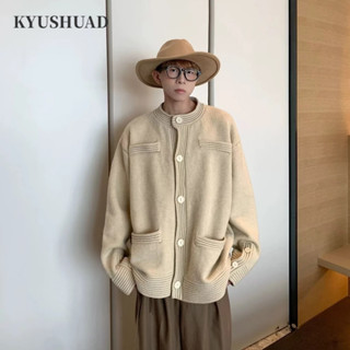 Áo len nam KYUSHUAD phiên bản Hàn Quốc đơn giản fashion niche bầu không khí Giáng sinh áo len dày cardigan