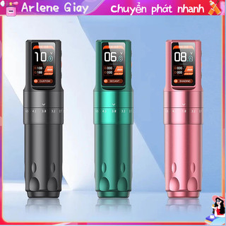 Bút máy xăm quay không dây dung lượng 2000mah màn hình lcd máy xăm bút pin có đầu nối rca 2.3 ‐ 4.5mm