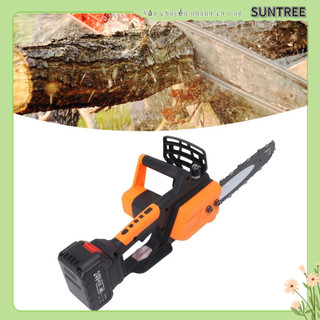 Máy cưa xích điện cầm tay nhỏ gọn không dây chạy bằng pin 100‑240V dùng Máy cưa xích cưa gỗ nhẹ khỏe SUNTREE