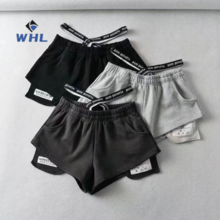 Mùa Hè Phong Cách Mới Dán Nhãn Quần Short Thể Thao Nữ ins Hợp Thời Trang Sinh Viên Mỏng Phong Cách Rời Ôm Hơn Nhìn Cao Cấp Eo Chạy Quần Nóng