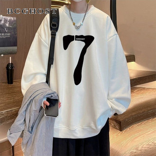 Bcghost Đường Phố Mỹ Hợp Thời Trang Thương Hiệu Thu Đông Mới In Kỹ Thuật Số Nam Nữ Cùng Áo Thun Dài Tay