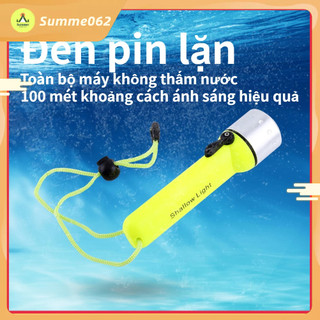 [Hàng Sẵn] Đèn pin lặn chống thấm nước LED 180LM huỳnh quang màu xanh lá cây dưới có dây đeo tay【Summer062】