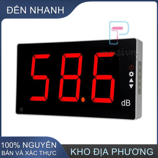 Đồng hồ đo mức âm thanh với màn hình LCD lớn Máy đo mức âm thanh kỹ thuật số treo tường Máy đo độ ồn kỹ thuật số Máy kiểm tra giám sát Decibel Dụng cụ đo âm lượng tiếng ồn 30-130dB Đo Ra