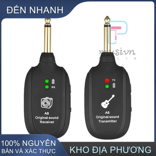 Bộ Thiết Bị Truyền Nhận Tín Hiệu Không Dây a8 Hf 730mhz Phạm Vi 50m Cho Đàn guitar Điện / bass / violin