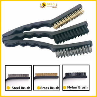 Bàn chải dây Mini Đồng thau Bàn chải Nylon & thép Loại bỏ rỉ sét Máy mài đánh bóng