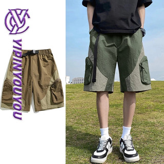 Yipinyouyou Quần Short Hàng Hóa American High Street Quần Thể Thao Đa Năng