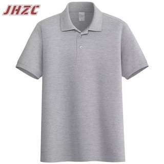 Jhzc nam harajuku áo sơ mi polo tay ngắn màu trơn không in cổ polo tay ngắn