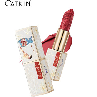 Son môi CATKIN lì kháng nước bền màu thiết kế vỏ chạm khắc sang trọng thời trang 3.6g