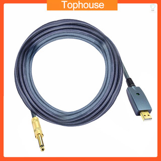 Dây cáp kết nối âm thanh cho đàn guitar điện cổng usb 6.35mm