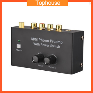 M / M Phono Preamp với công tắc nguồn Bộ tiền khuếch đại siêu nhỏ gọn với điều khiển mức độ & âm lượng Đầu vào và đầu ra RCA Giao diện đầu ra 1 / 4 Inch TRS