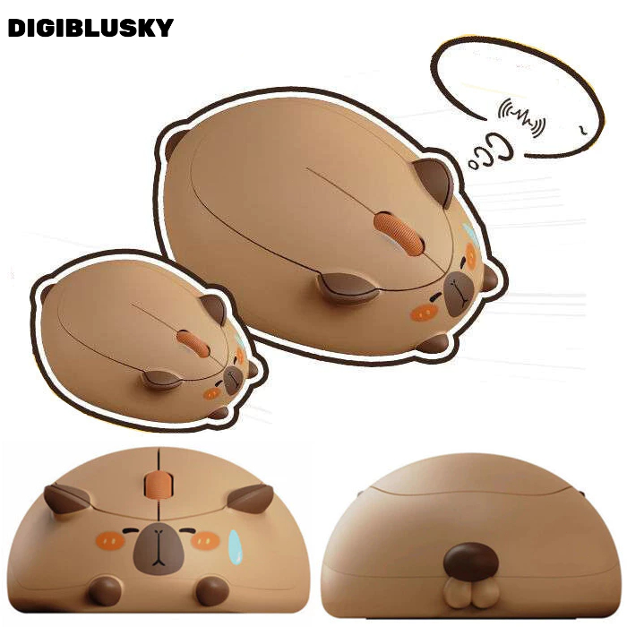 DIGIBLUSKY Chuột Capibara Hoạt Hình 1200 DPI Chuột Tắt Tiếng USB Thu Chuột
