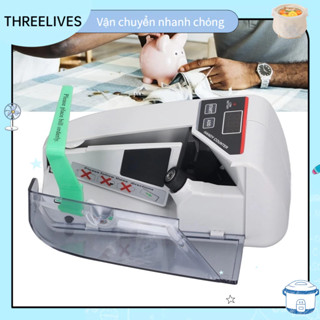   Hàng Sẵn  Máy đếm tiền chính xác hiệu quả mini cầm tay US cắm 100‐240V THREELIVES 