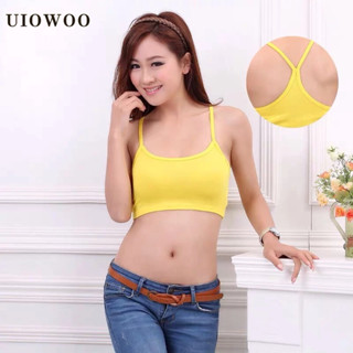 Áo ba lỗ hai dây thiếu nữ đẹp lưng Ống UIOWOO Áo lót học sinh áo ba lỗ phối trong sáng
