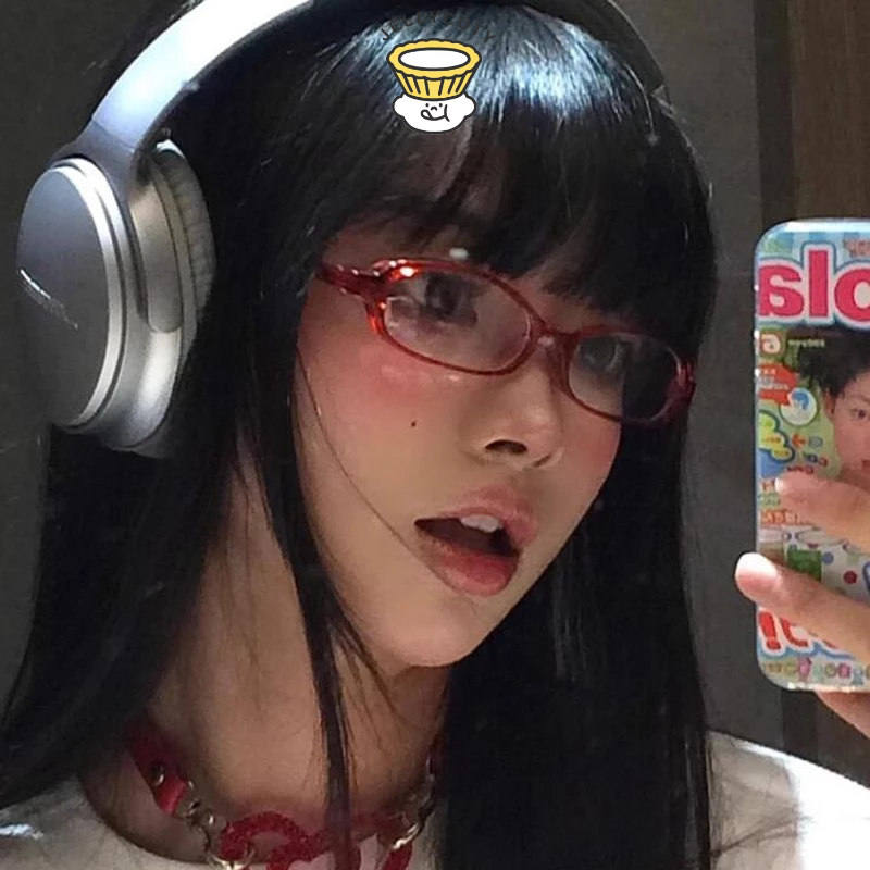 🍥jellycuty🍥 👓Kính Mát Y2K Vintage Màu Đỏ Trong Suốt Ống Kính Chữ Nhật Nẹp Kính Mắt Dành Cho Nữ Bé Gái Thời Trang Ngoài Trời Kính Mắt Cosplay Đồ | BigBuy360 - bigbuy360.vn